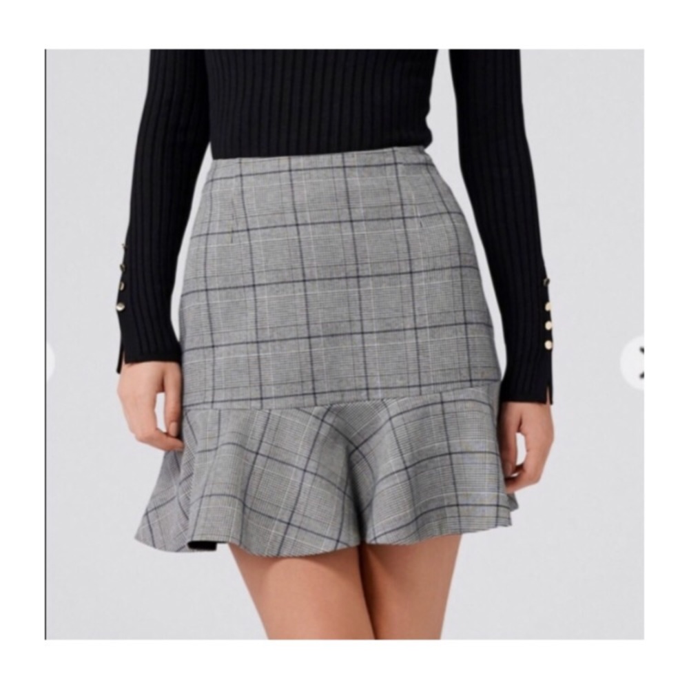 Ever New Simone Fit and Flare Check Skirt